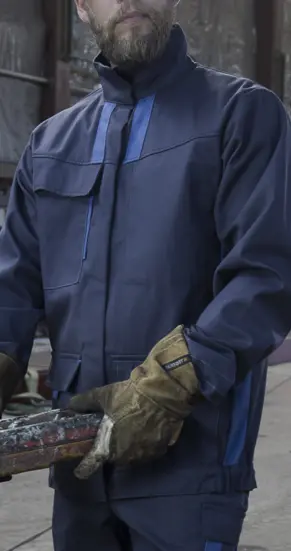 A man wearing an Epinox bomber jacket
